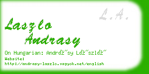 laszlo andrasy business card